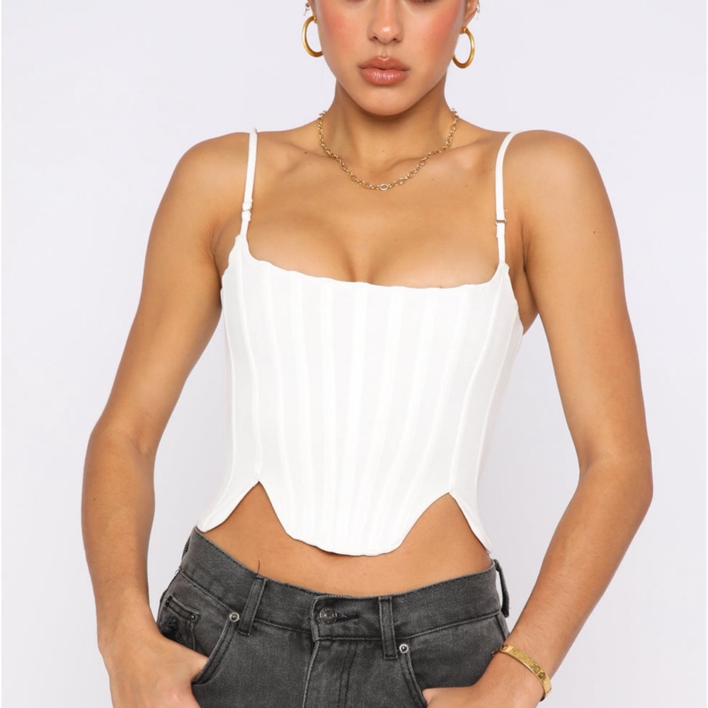 White Fox living large bustier top (white)